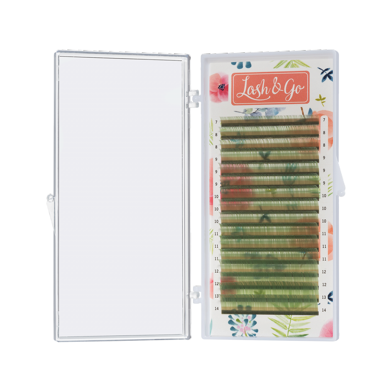 Ресницы на ленте Lash&Go Светло-зеленый 16 линий 0,10/D/7-14 mm наполнитель пергамент светло зеленый 100 г