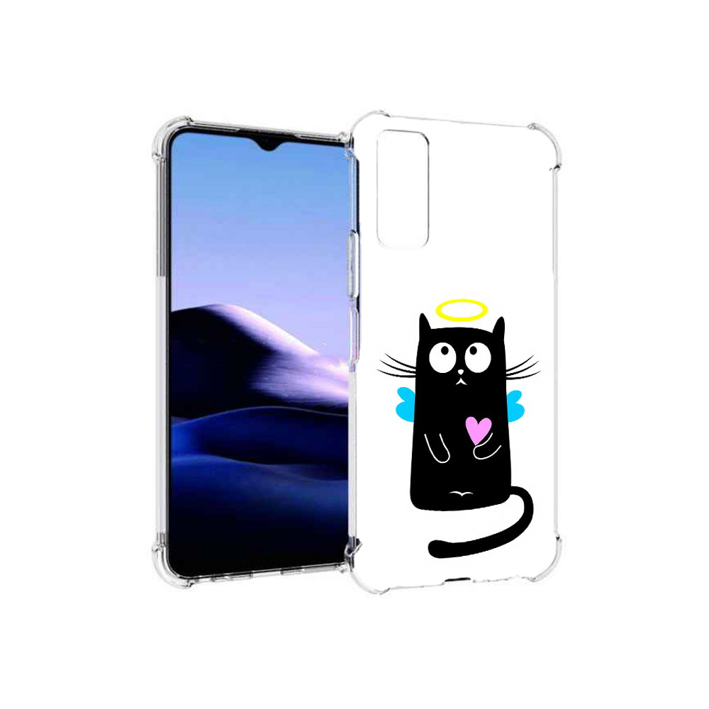 

Чехол MyPads Tocco для Vivo Y20 Кот ангелок (PT154038.379.96), Прозрачный, Tocco