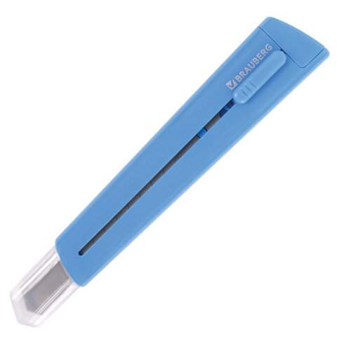 

Нож канцелярский Brauberg "Delta" 237086, 9 мм, 3 штуки, Голубой