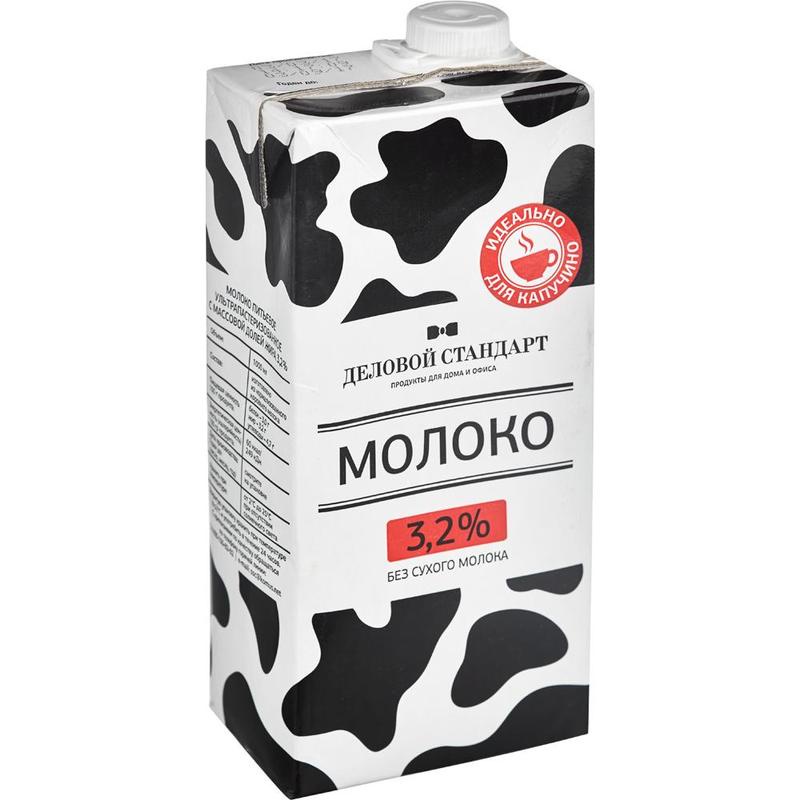 Молоко Деловой стандарт ультрапастеризованное 3,2% 1 л.