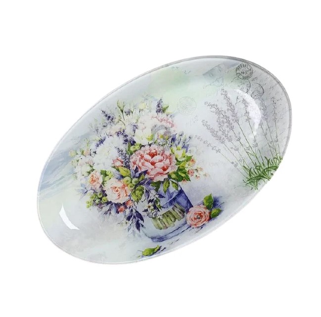 

Блюдо "Весенний роман", овальное, 24.5x15x2 см, Белый