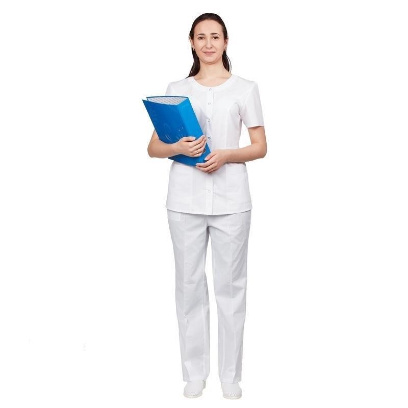

Блуза медицинская NoBrand 830143-K белый 52-54, 170-176
