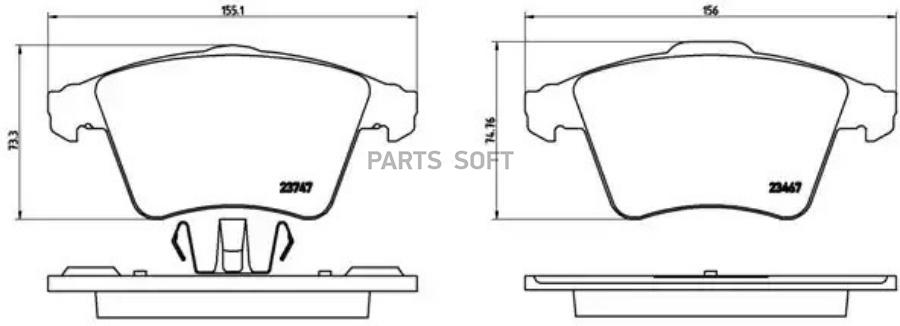 

Тормозные колодки brembo p85106