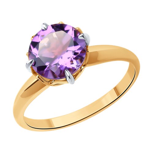

Кольцо из золота р. 18,5 Diamant 51-310-01763-4, аметист, 51-310-01763-4