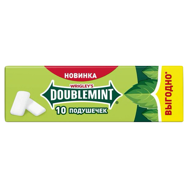 

Жевательная резинка Doublemint Wrigleys мята и ментол 13,6 г