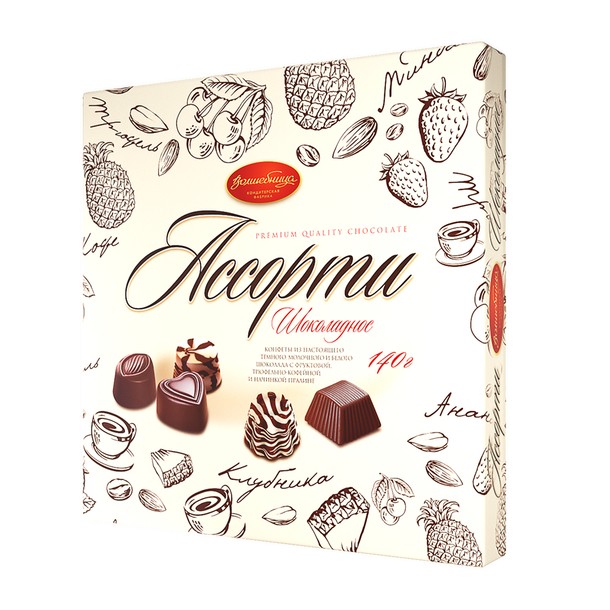 

"Волшебница" Конфеты "Шоколадное ассорти" (белое), 140г