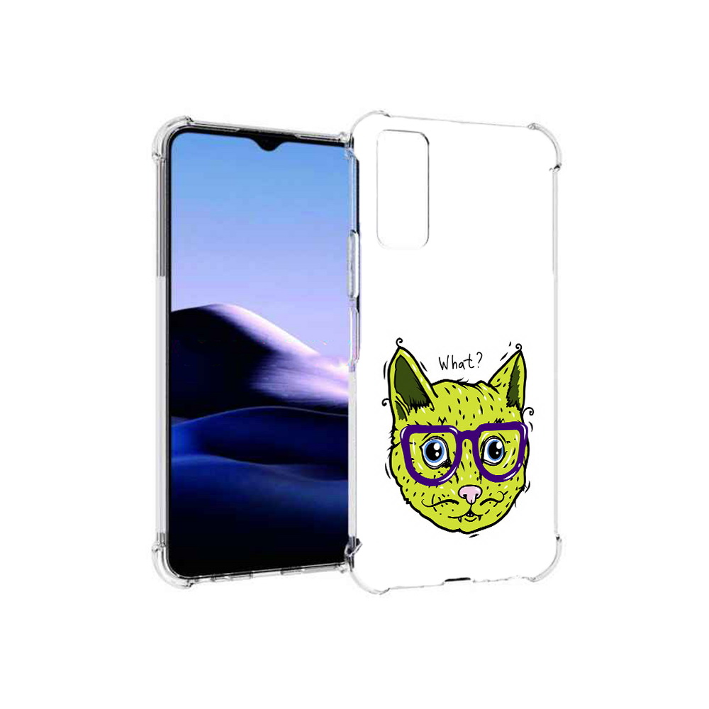 

Чехол MyPads Tocco для Vivo Y20 Зеленый кот (PT154038.379.86), Прозрачный, Tocco