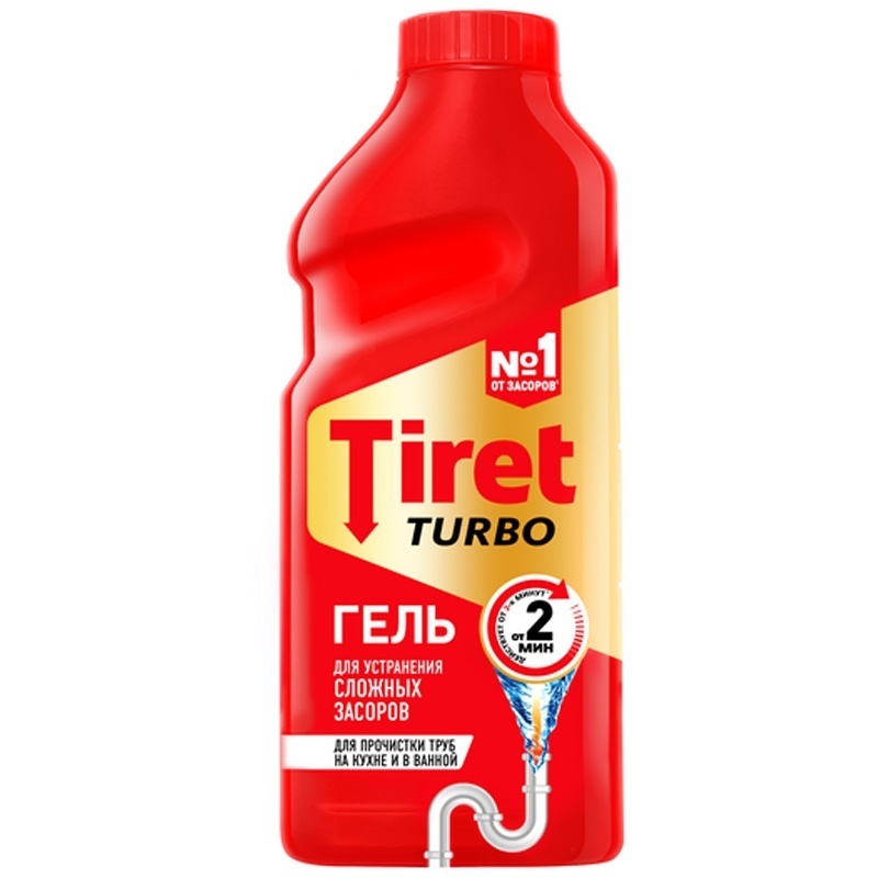 Гель для устранения сложных засоров Tiret Turbo 500 мл