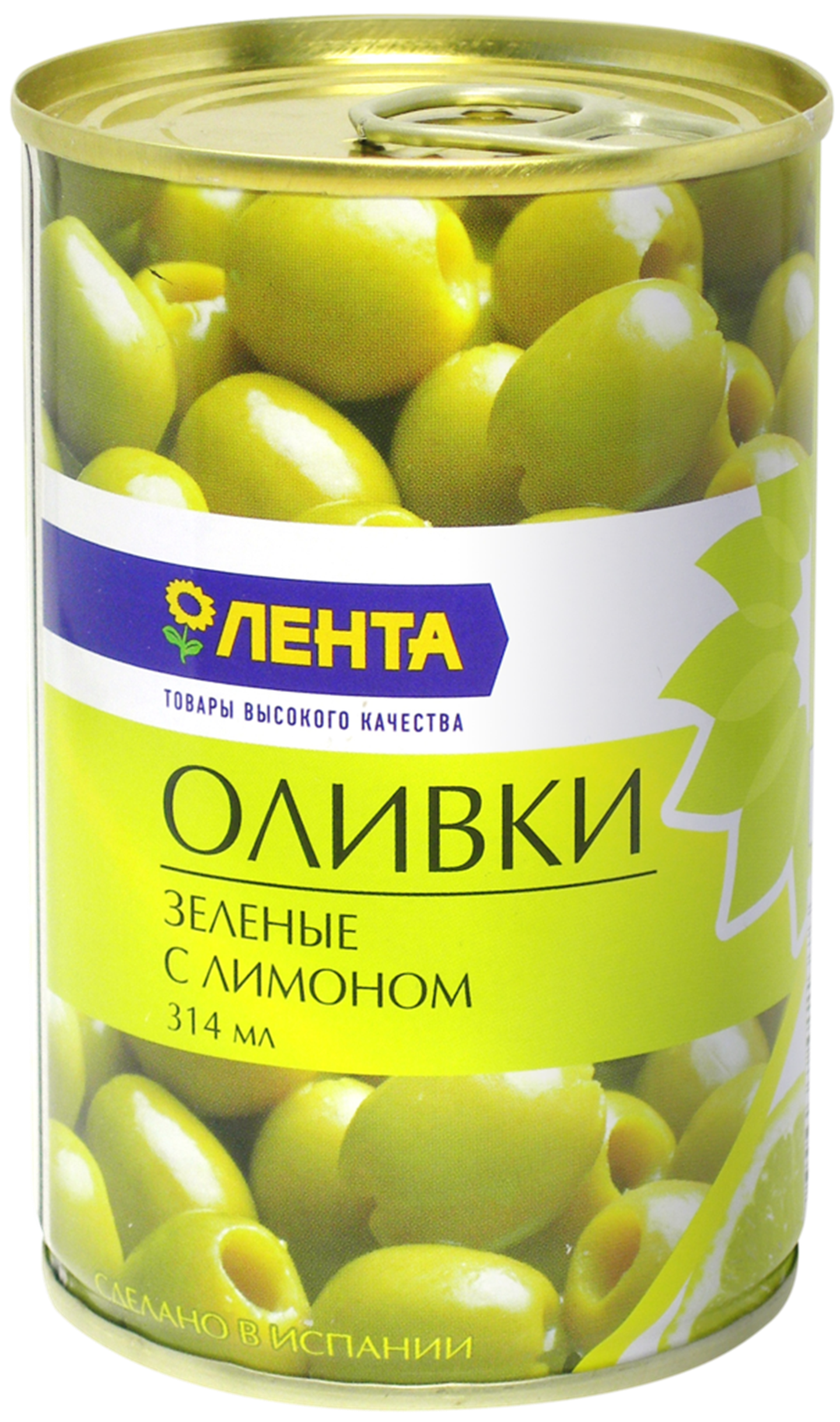 Оливки Лента фаршированные лимоном 314 мл