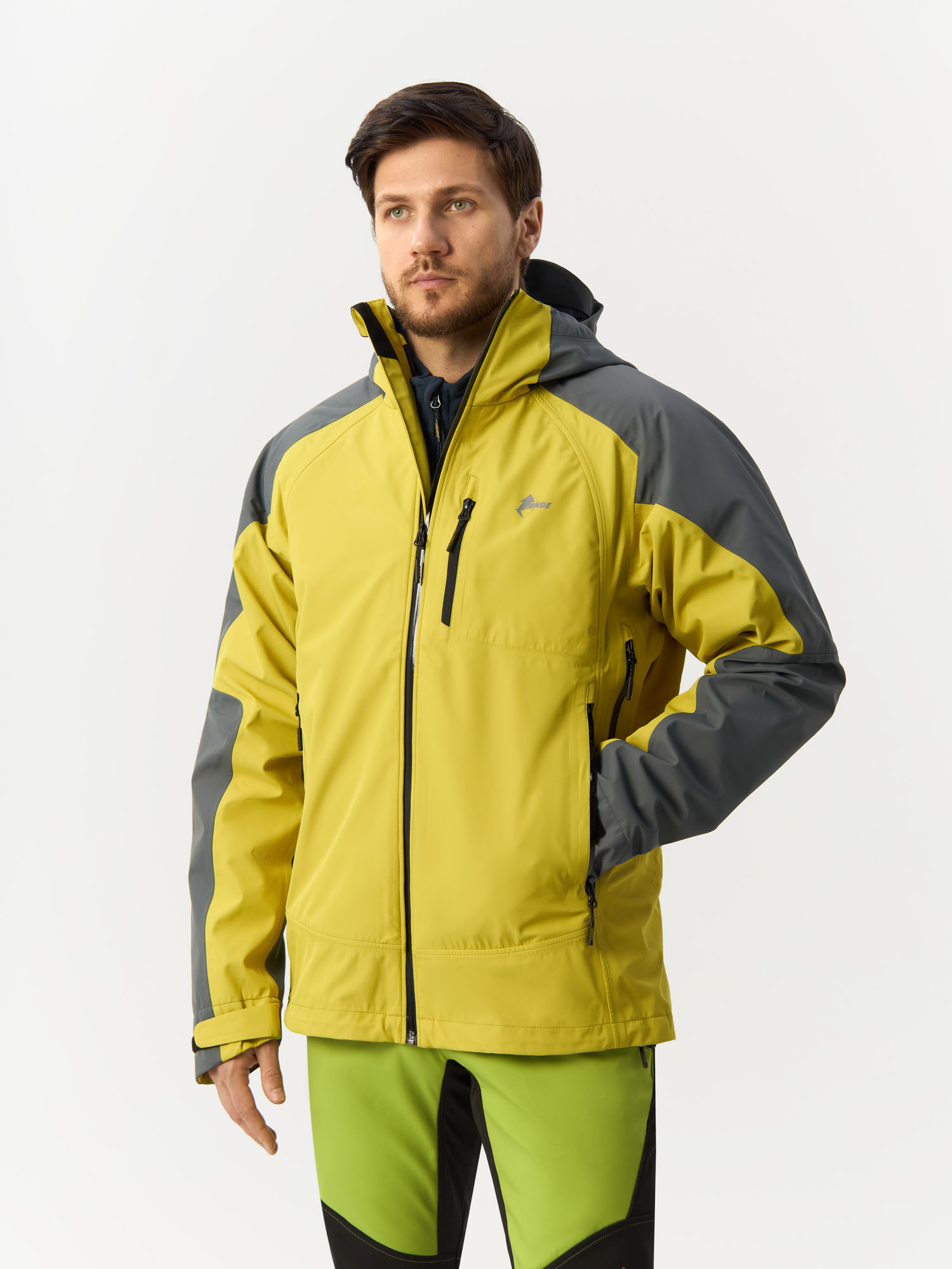 

Куртка 3 в 1 мужская Ande Eiger Jkt M21017 графит/желтый/черный L, M21017