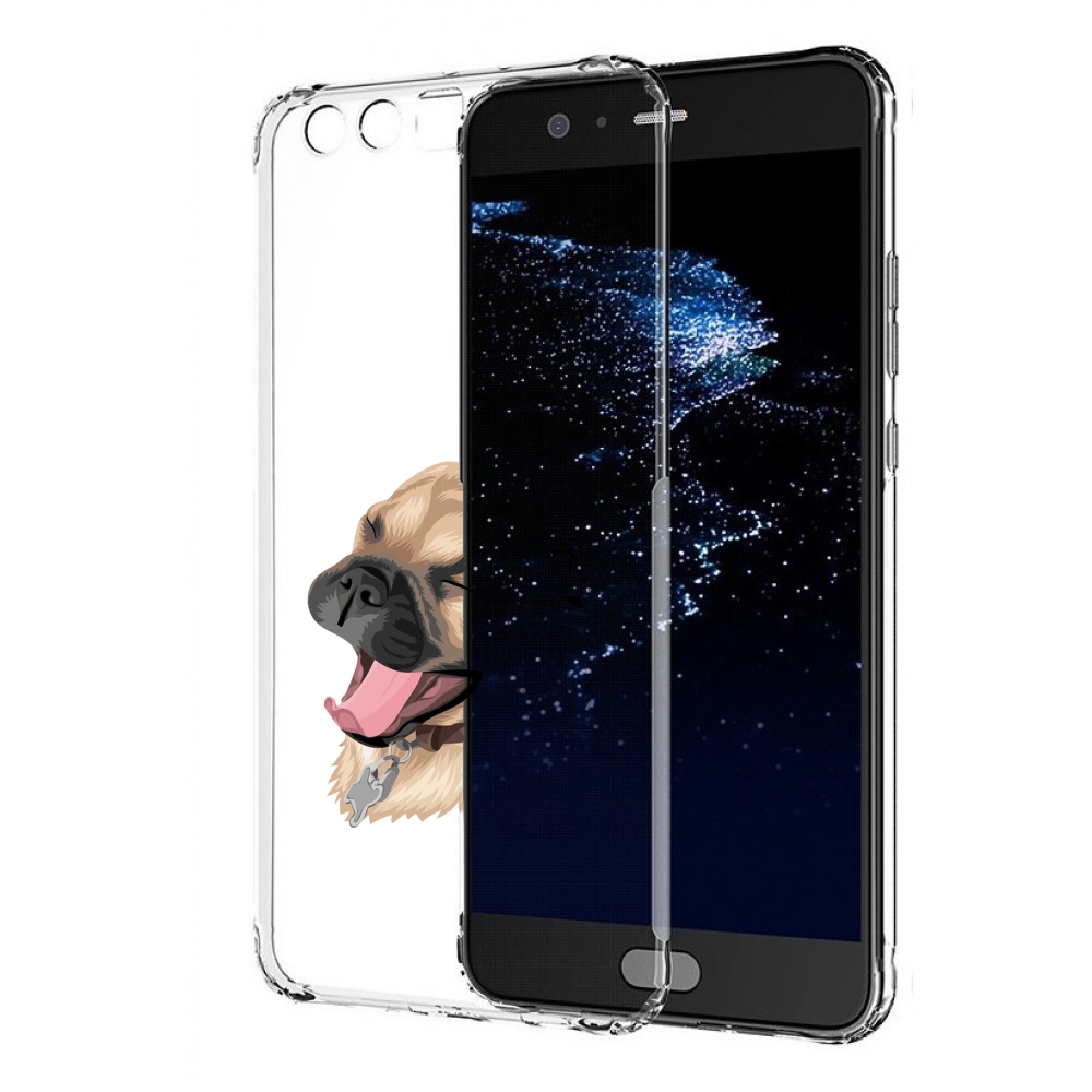 

Чехол бампер MyPads очень-довольная-собака для Huawei P10 Plus п, Прозрачный, Tocco