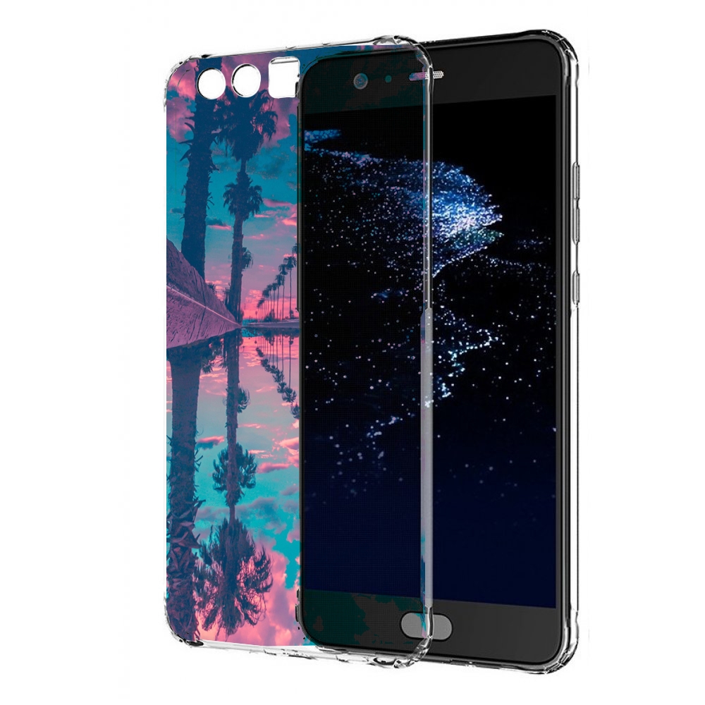 

Чехол бампер MyPads отражение-пальм для Huawei P10 Plus противоу, Прозрачный, Tocco