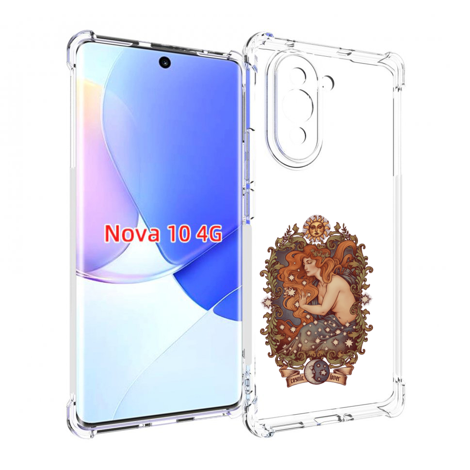 Чехол MyPads звездная девушка абстракция для Huawei Nova 10
