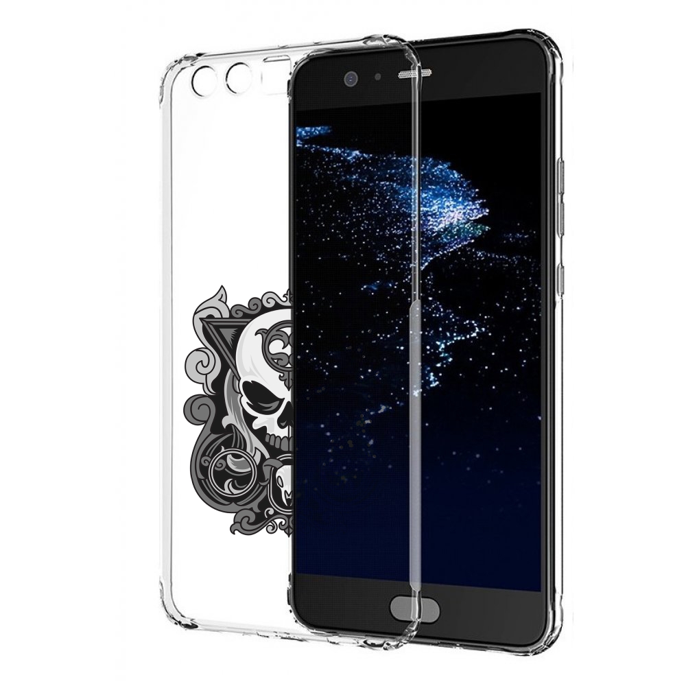 

Чехол бампер MyPads орнамент-на-черепе для Huawei P10 Plus проти, Прозрачный, Tocco