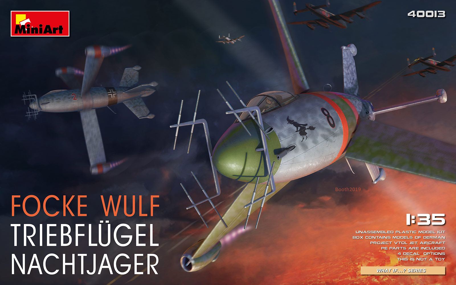 фото Сборная модель miniart 1/35 самолет focke wulf triebflugel nachtjager 40013