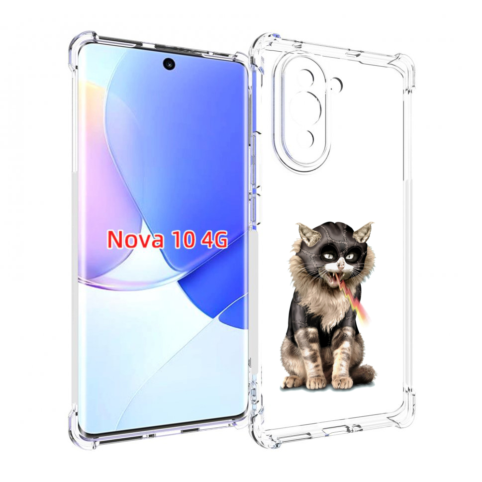 

Чехол MyPads дьяволский кот для Huawei Nova 10, Прозрачный, Tocco