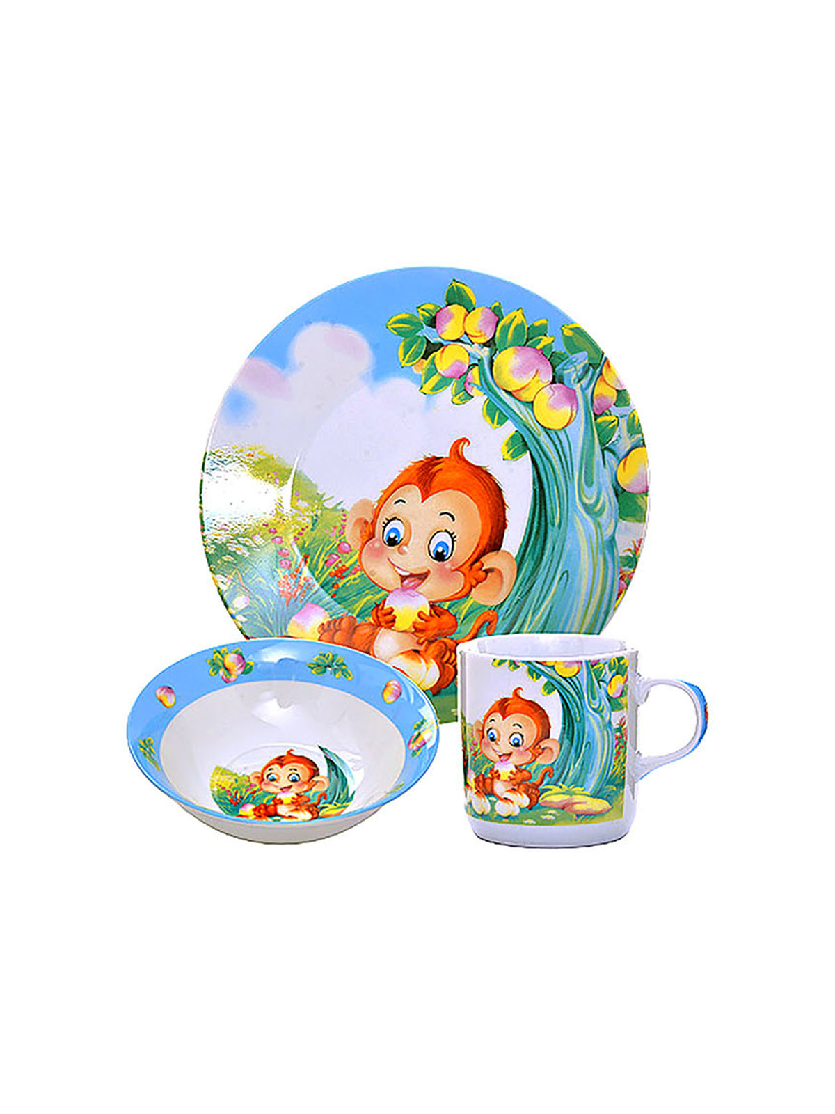 Набор детской посуды Loraine фарфоровый 3 предмета 25601 MAY