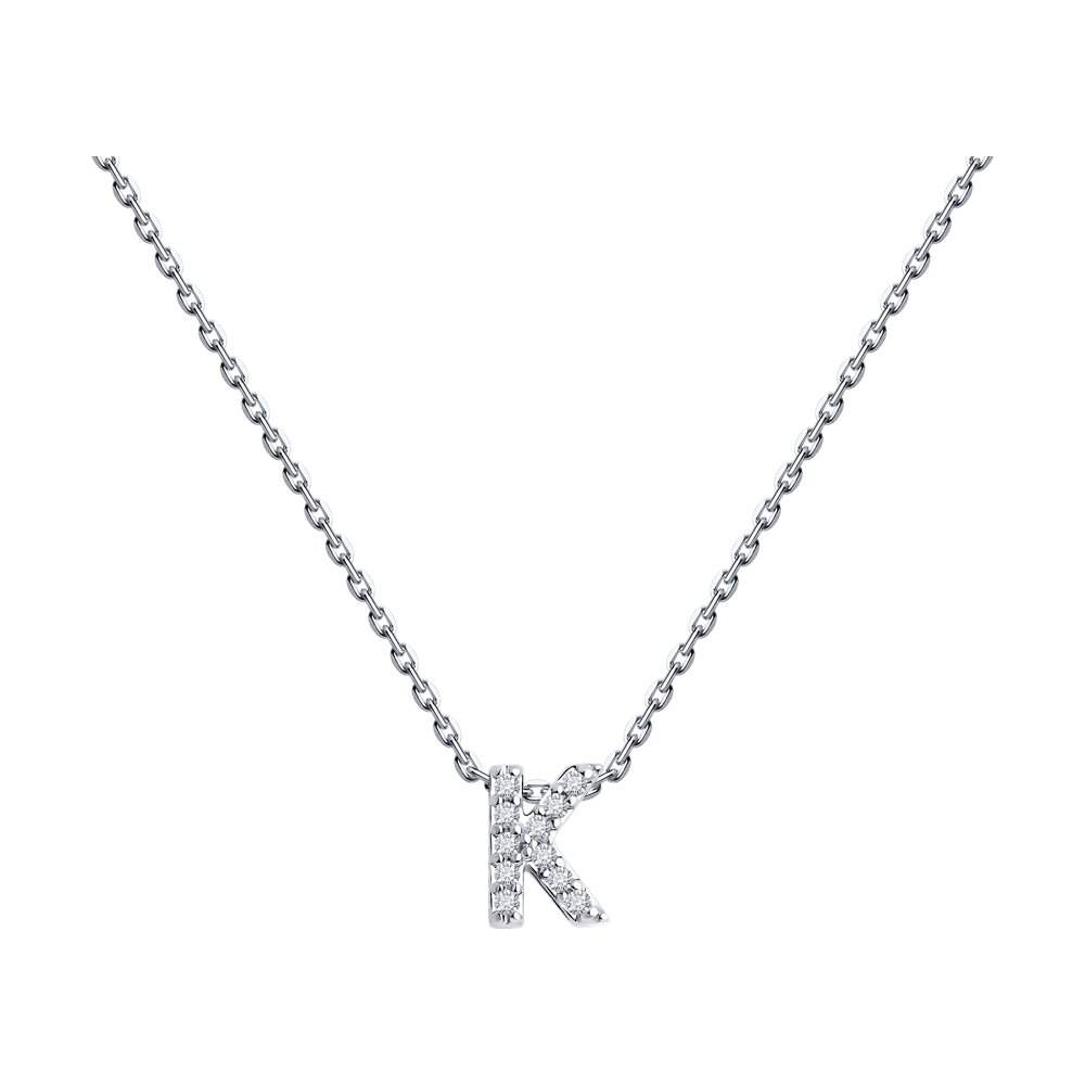 

Колье из серебра с фианитом 50/55 см SOKOLOV 94070713, 94070713