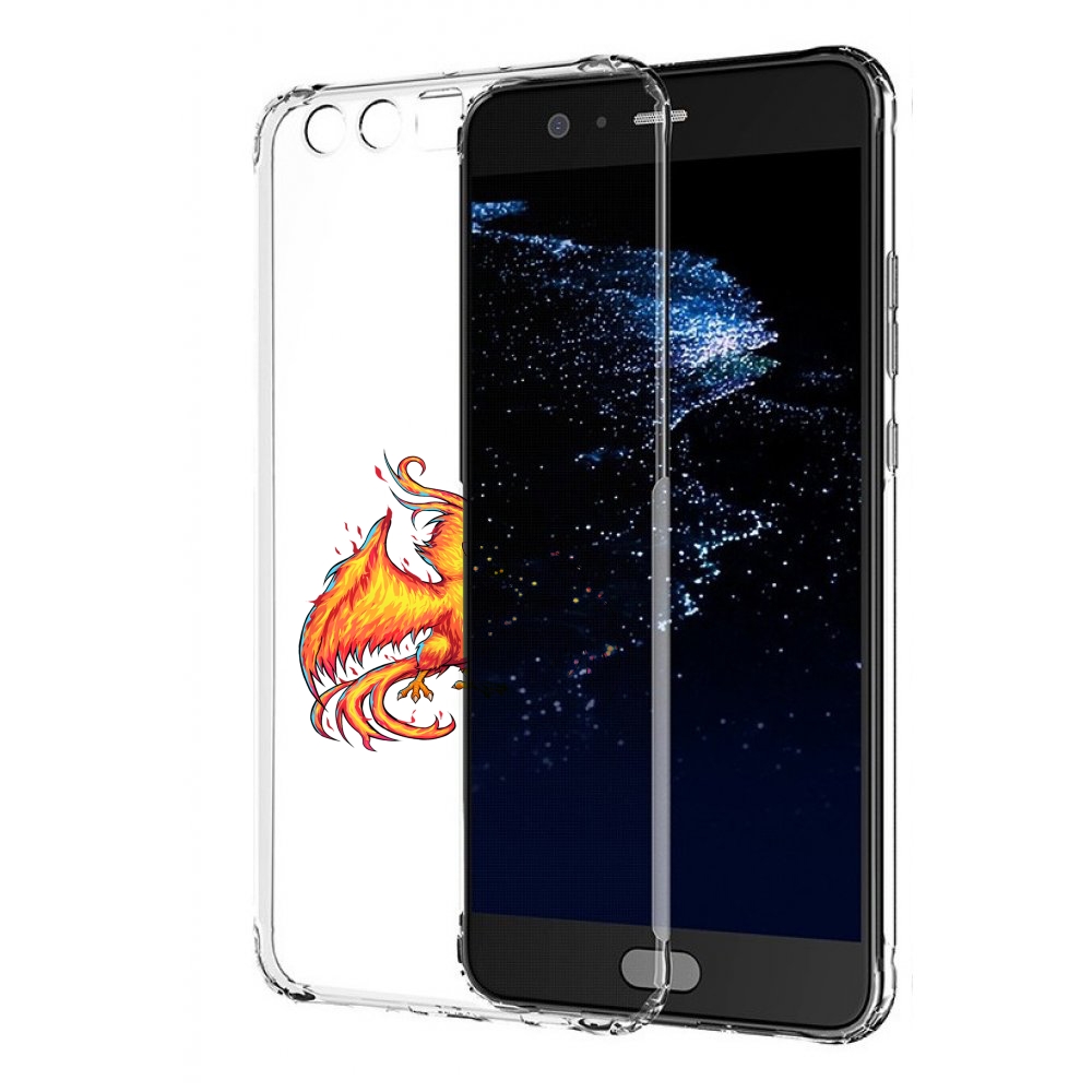 

Чехол бампер MyPads огненная-птичка для Huawei P10 Plus противоу, Прозрачный, Tocco