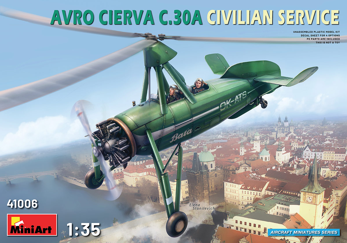 фото Сборная модель miniart 1/35 автожир avro cierva c.30a 41006