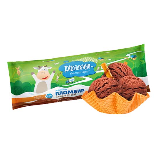 

Мороженое пломбир Дивушкино - удивительная деревня шоколадный 380 г