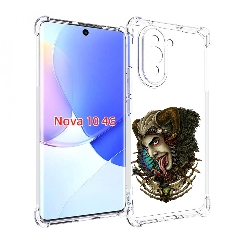 

Чехол MyPads длинный язык для Huawei Nova 10, Прозрачный, Tocco