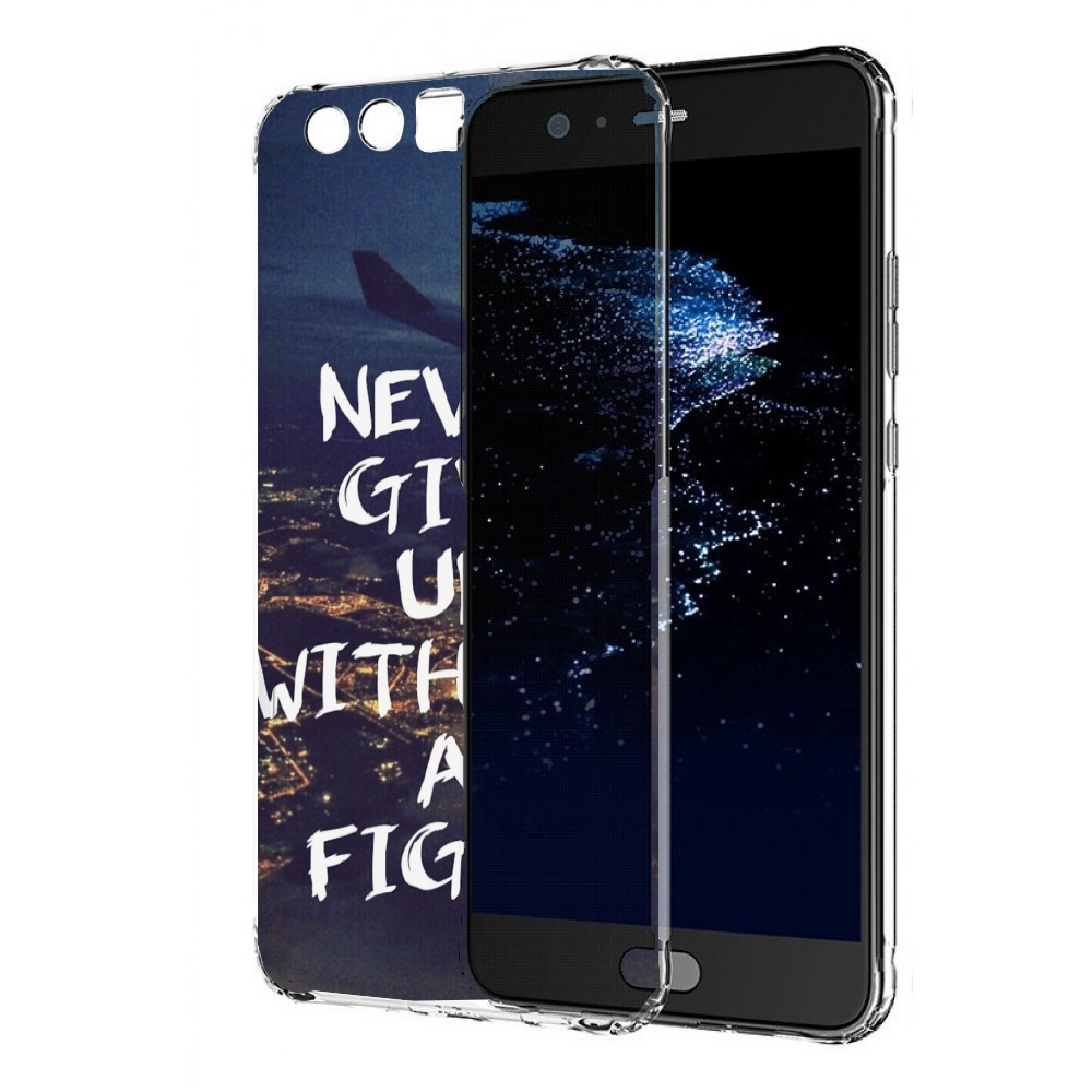 

Чехол бампер MyPads никогда не сдавайся без боя для Huawei P10 P, Прозрачный, Tocco