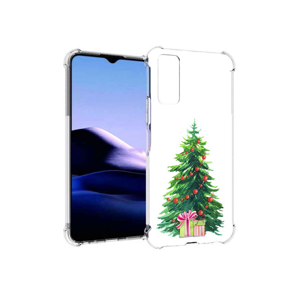 

Чехол MyPads Tocco для Vivo Y20 Елка новогодняя с подарками акварель (PT154038.379.78), Прозрачный, Tocco