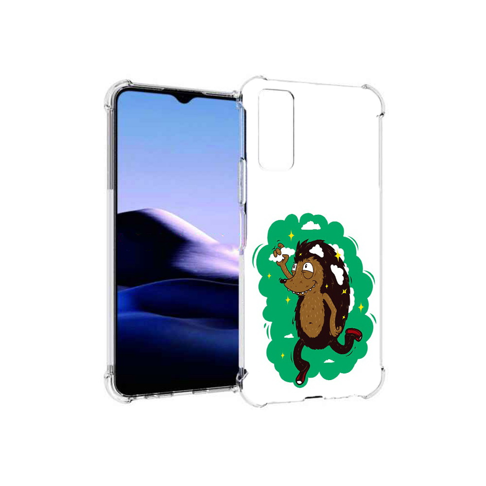 

Чехол MyPads Tocco для Vivo Y20 Ежик в облаках (PT154038.379.77), Прозрачный, Tocco