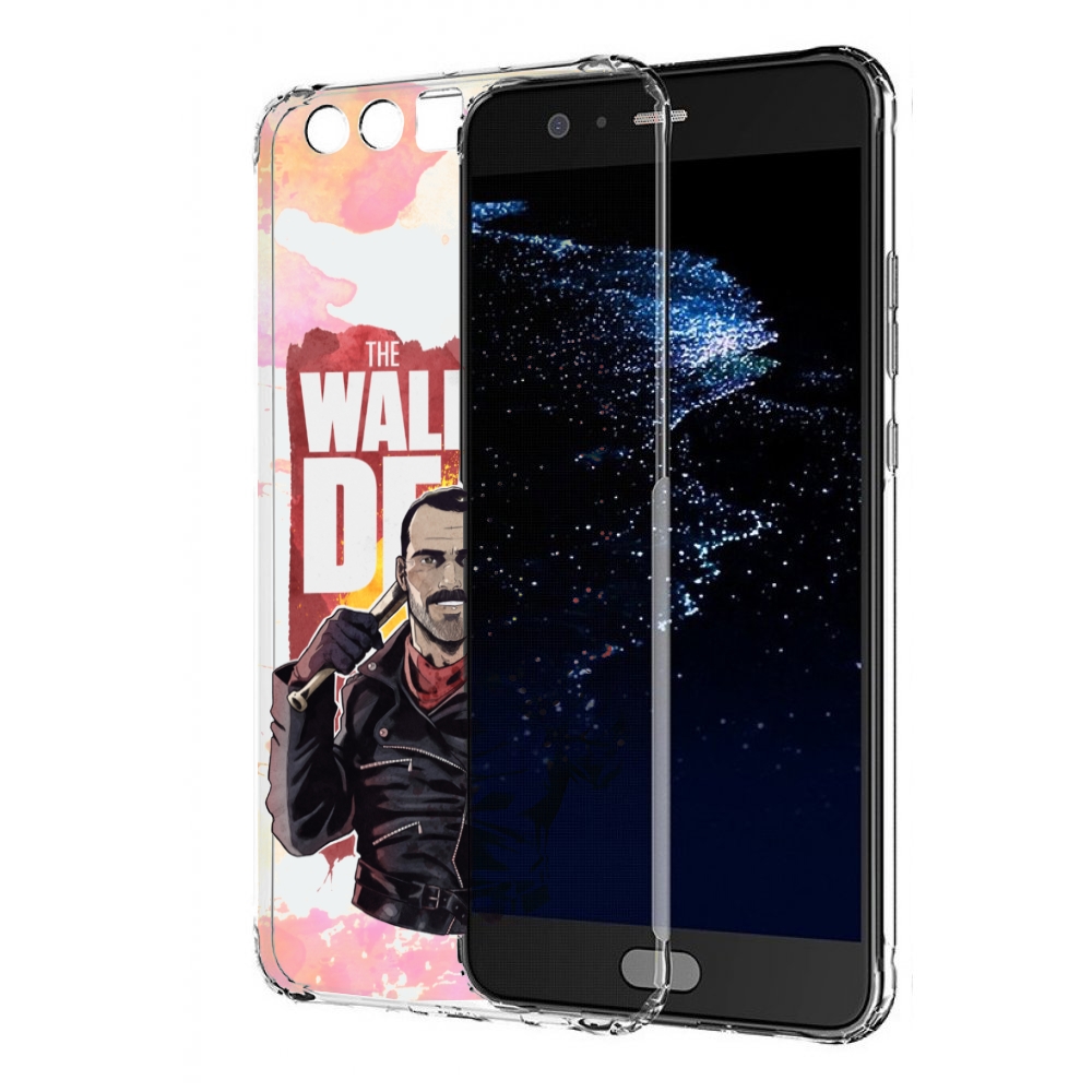

Чехол бампер MyPads ниган-смит для Huawei P10 Plus противоударный, Прозрачный, Tocco