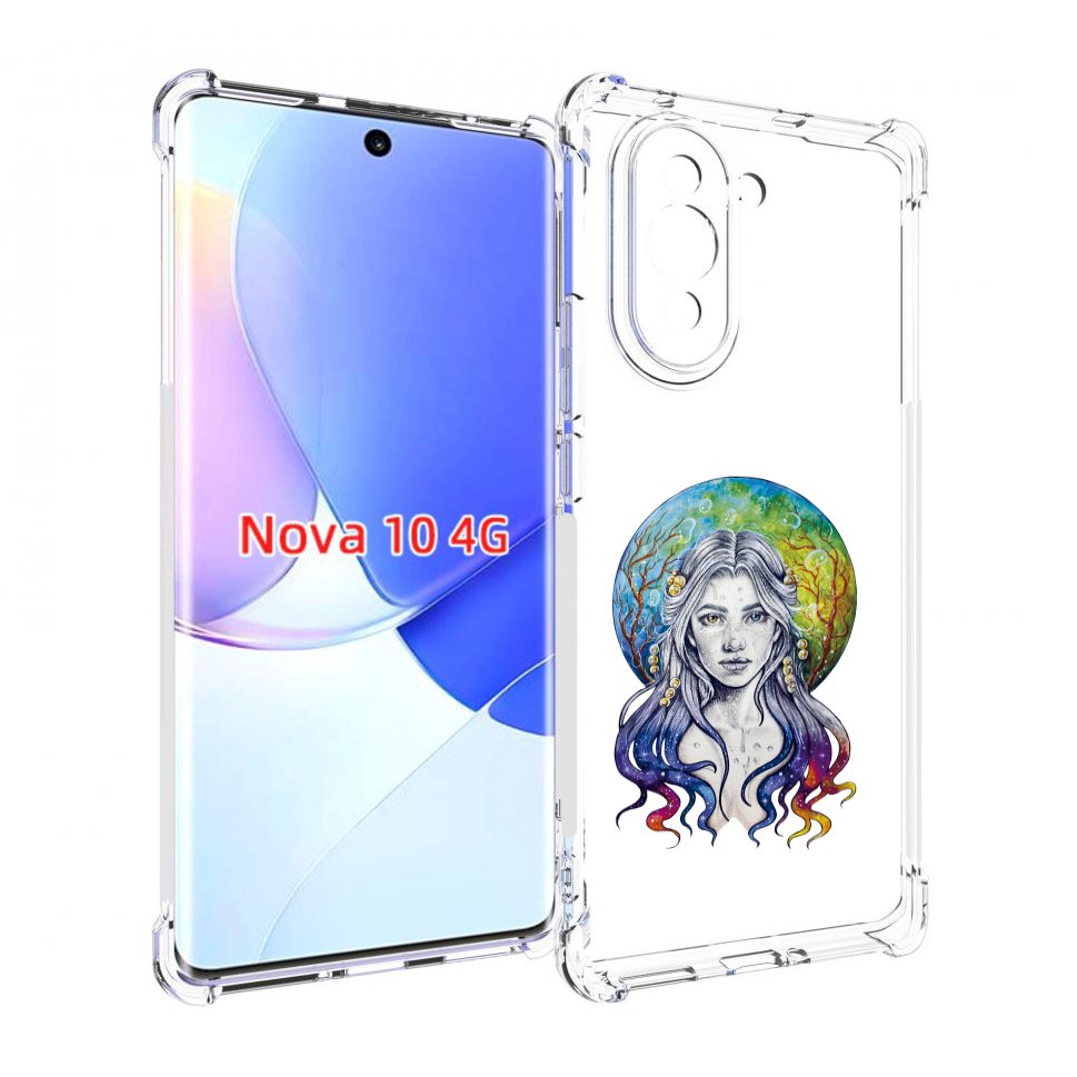 

Чехол MyPads девушка с красивыми волосами для Huawei Nova 10, Прозрачный, Tocco