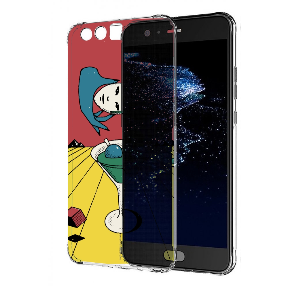 

Чехол бампер MyPads необычный напиток для Huawei P10 Plus против, Прозрачный, Tocco