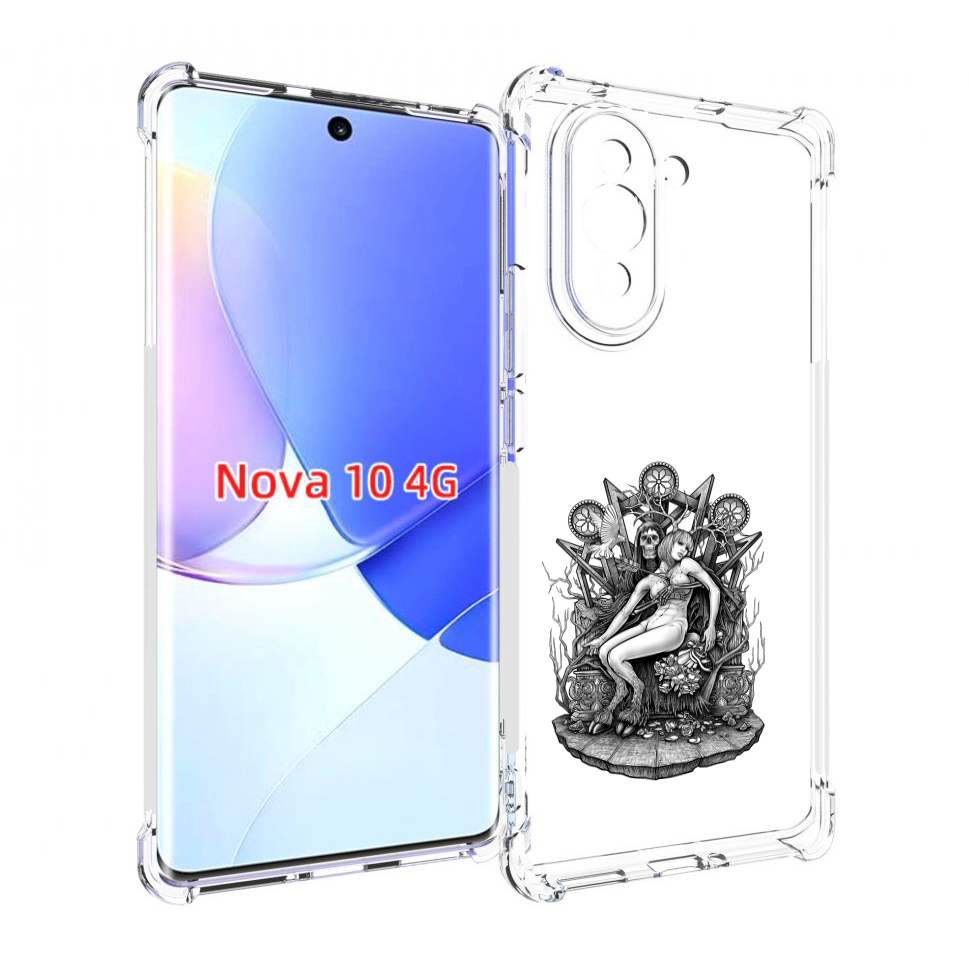 

Чехол MyPads девушка на троне для Huawei Nova 10, Прозрачный, Tocco
