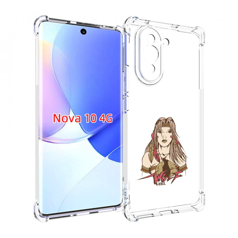 

Чехол MyPads девушка волк для Huawei Nova 10, Прозрачный, Tocco
