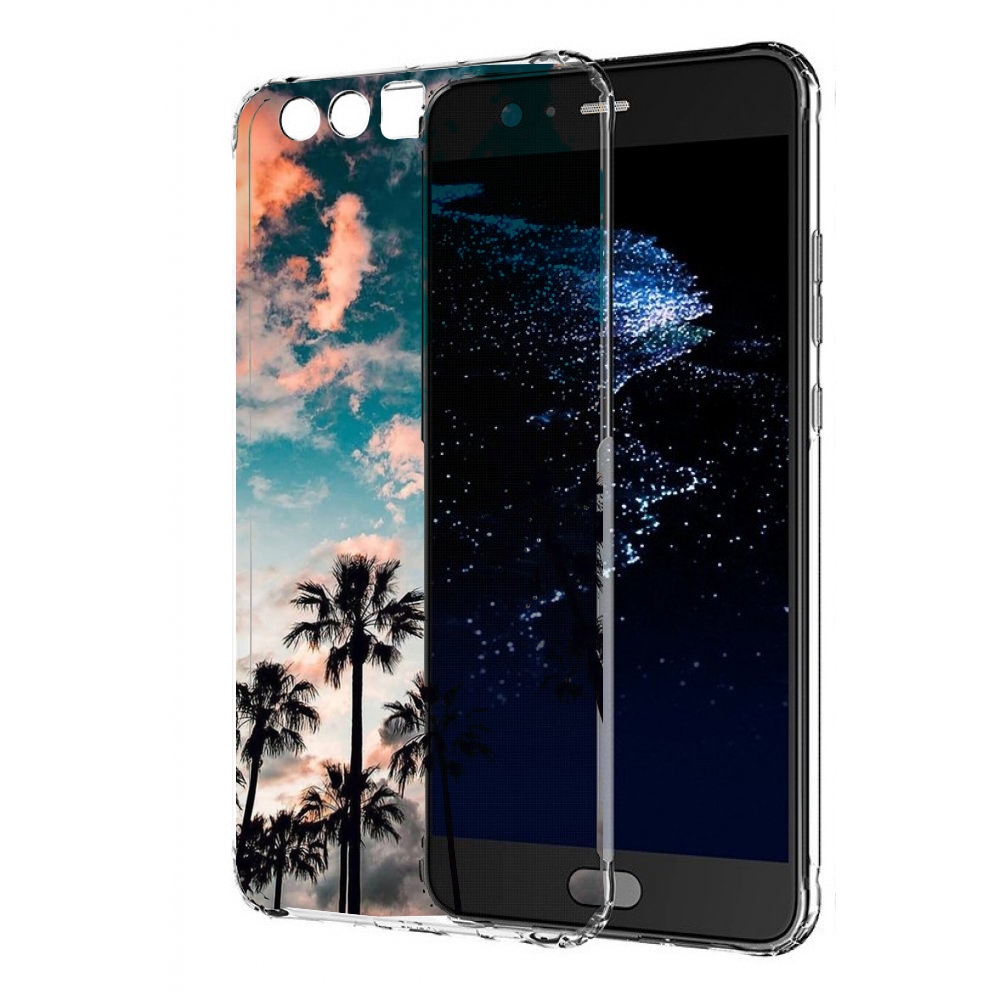 

Чехол бампер MyPads небо-с-пальмами для Huawei P10 Plus противоу, Прозрачный, Tocco