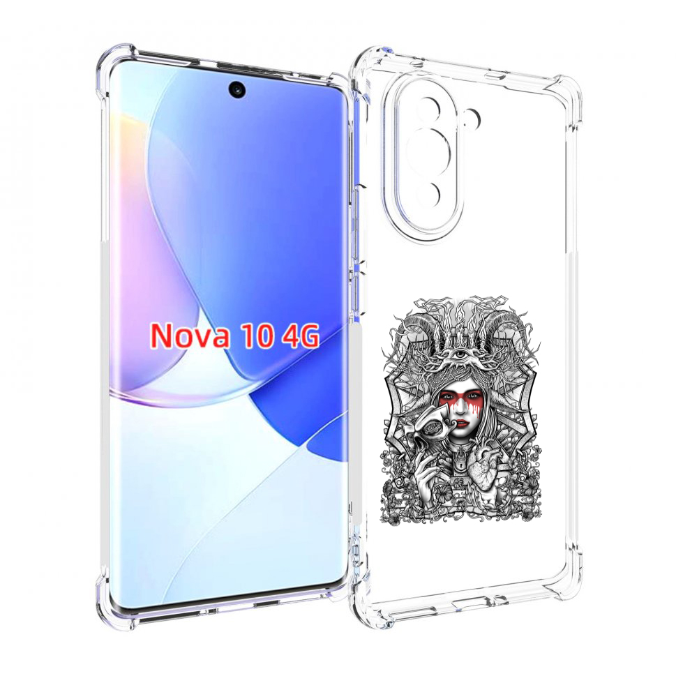

Чехол MyPads грусная девушка для Huawei Nova 10, Прозрачный, Tocco