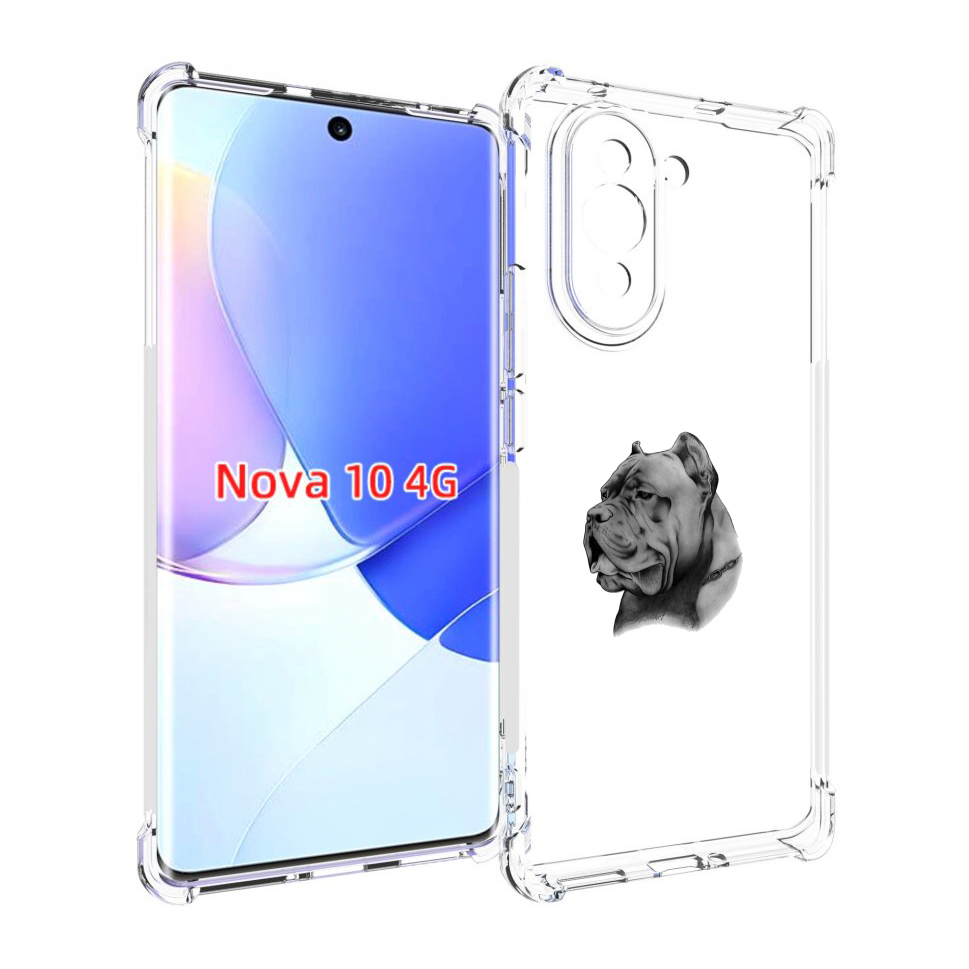 

Чехол MyPads грозный бульдог для Huawei Nova 10, Прозрачный, Tocco