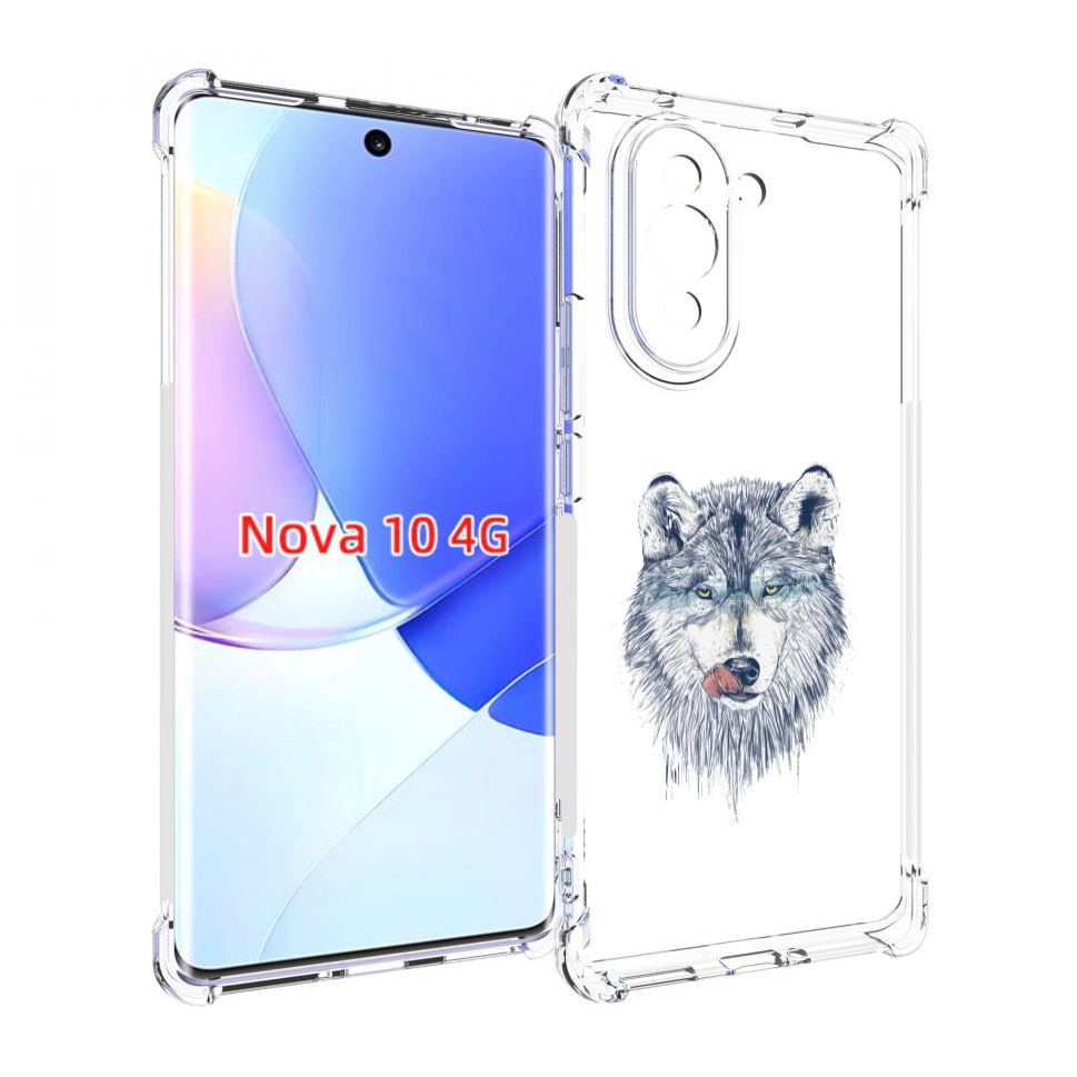 

Чехол MyPads голодгый волк для Huawei Nova 10, Прозрачный, Tocco