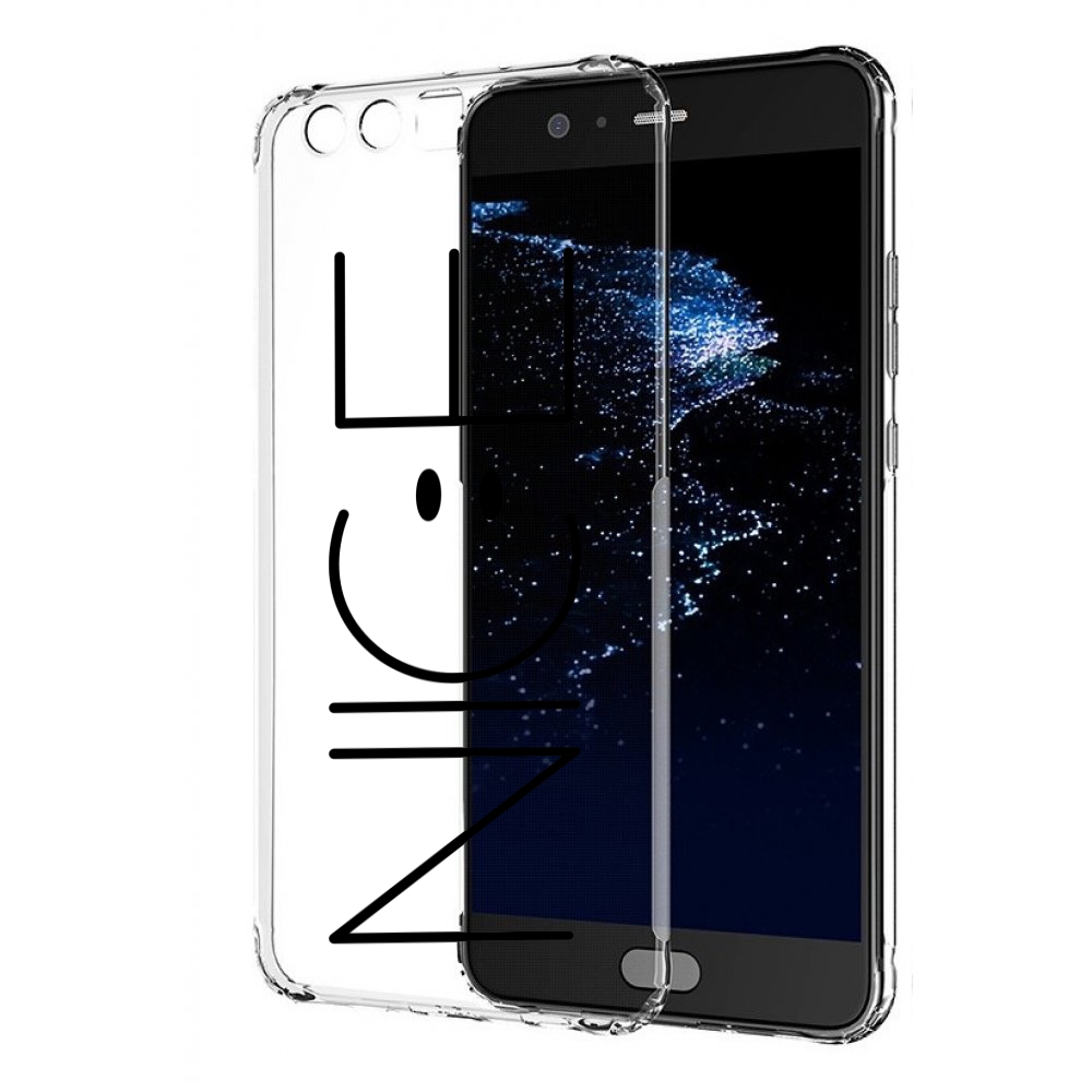 

Чехол бампер MyPads найс-надпись для Huawei P10 Plus противоударный, Прозрачный, Tocco