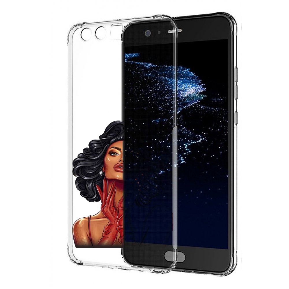

Чехол бампер MyPads мулатка-в-перчатках женский для Huawei P10 P, Прозрачный, Tocco