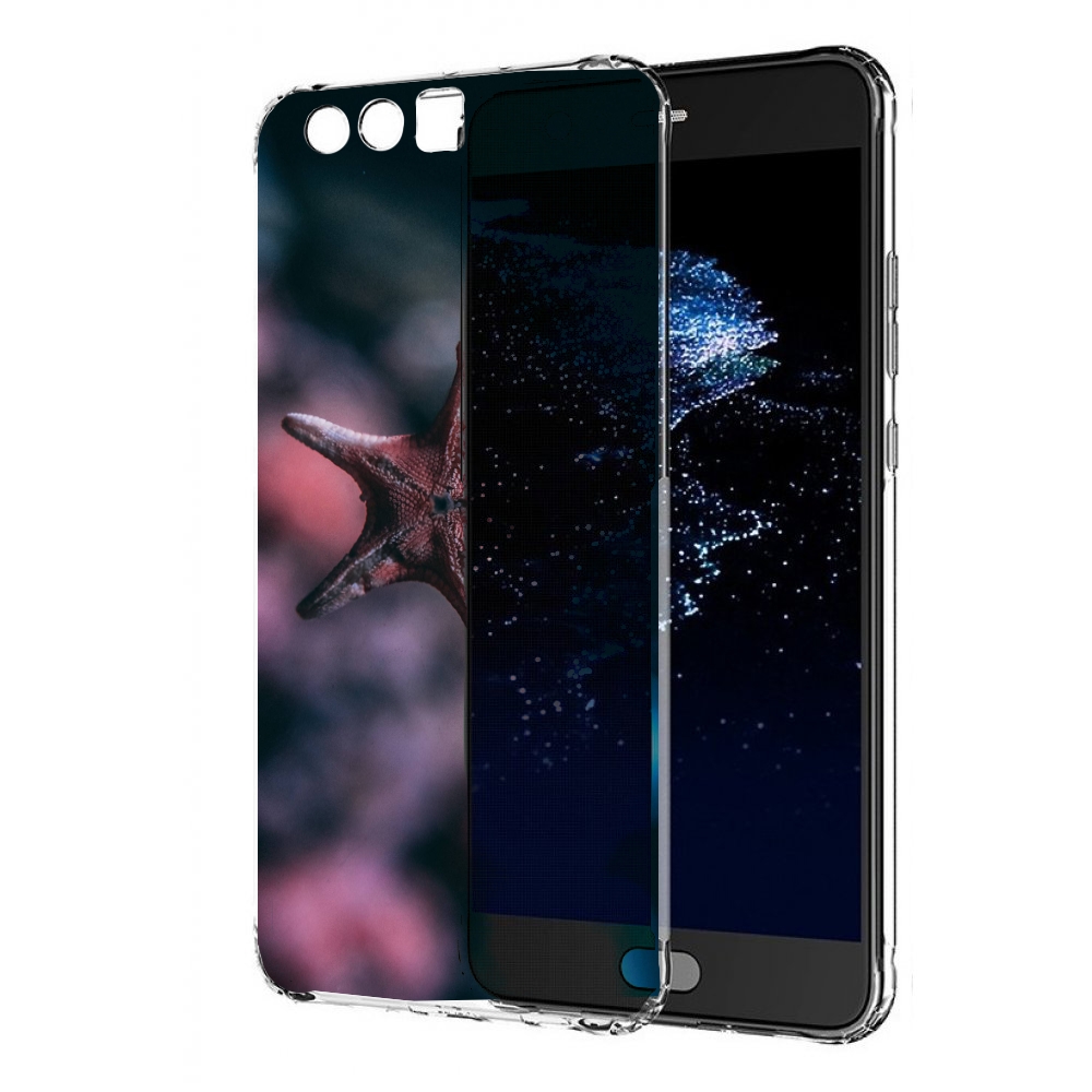 

Чехол бампер MyPads морская-звезда---starfish для Huawei P10 Plu, Прозрачный, Tocco