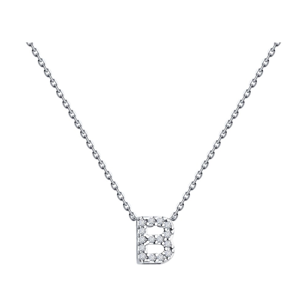 

Колье из серебра с фианитом 50/55 см SOKOLOV 94070718, 94070718