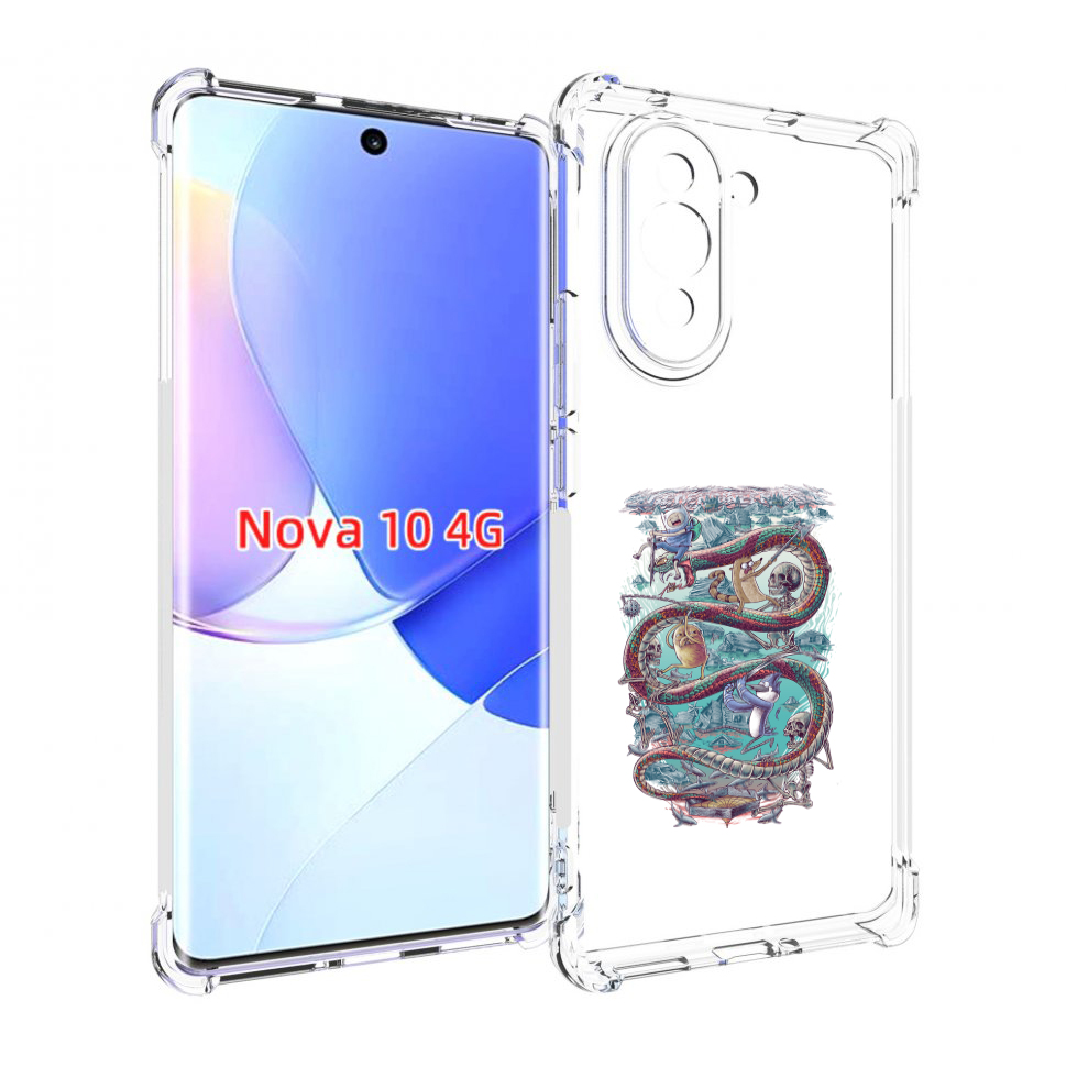

Чехол MyPads время приключений страшилка для Huawei Nova 10, Прозрачный, Tocco