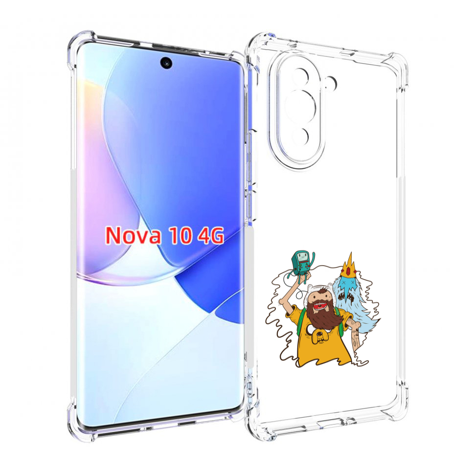 

Чехол MyPads время приключений старый Финн для Huawei Nova 10, Прозрачный, Tocco