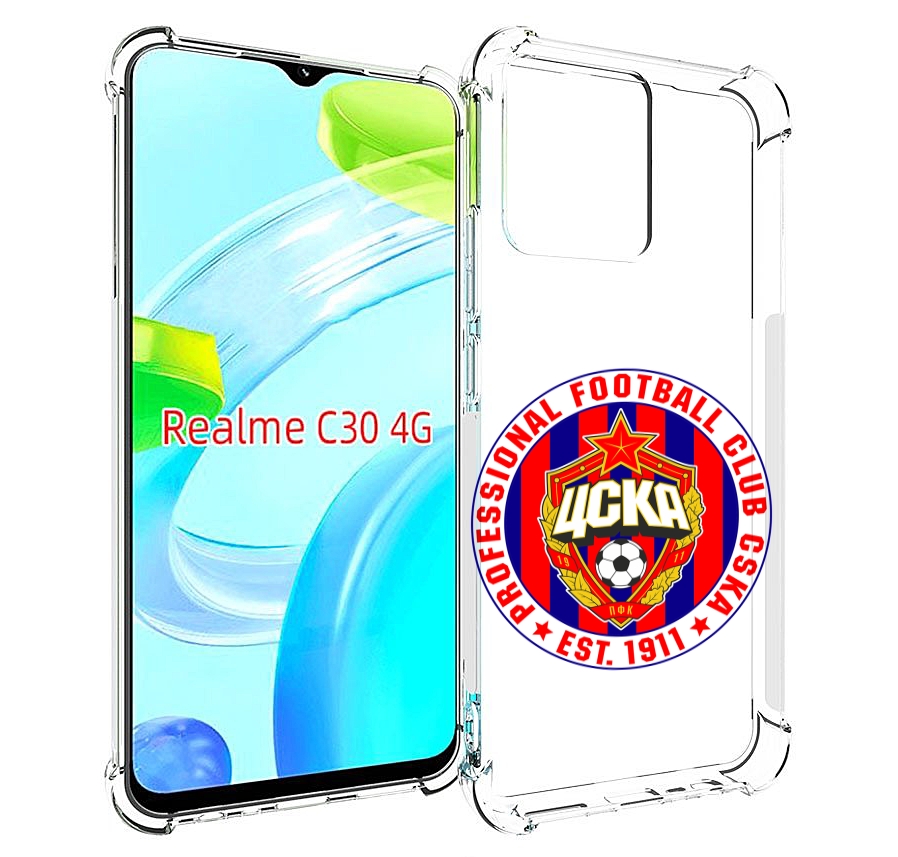 

Чехол MyPads ФК ЦСК логотип для Realme C30 4G / Narzo 50i Prime, Прозрачный, Tocco
