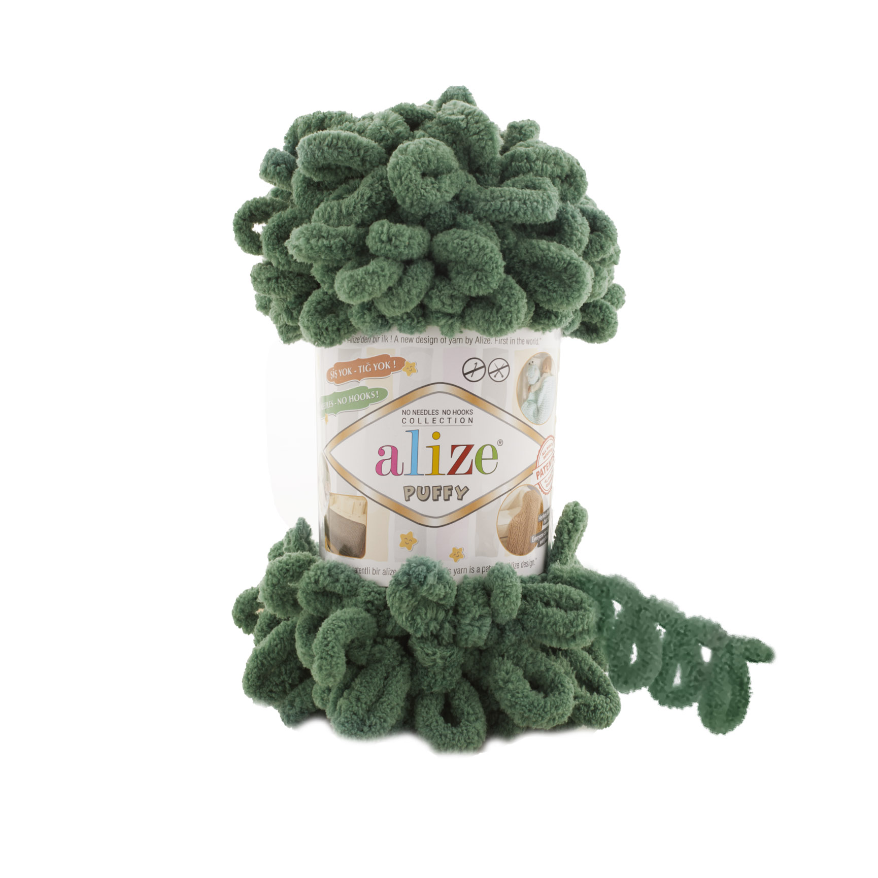 

Пряжа Alize Puffy 100% микрополиэстер 9 м/100 гр 532 Зеленая трава, 5 мотков, Зеленый, Puffy NL01