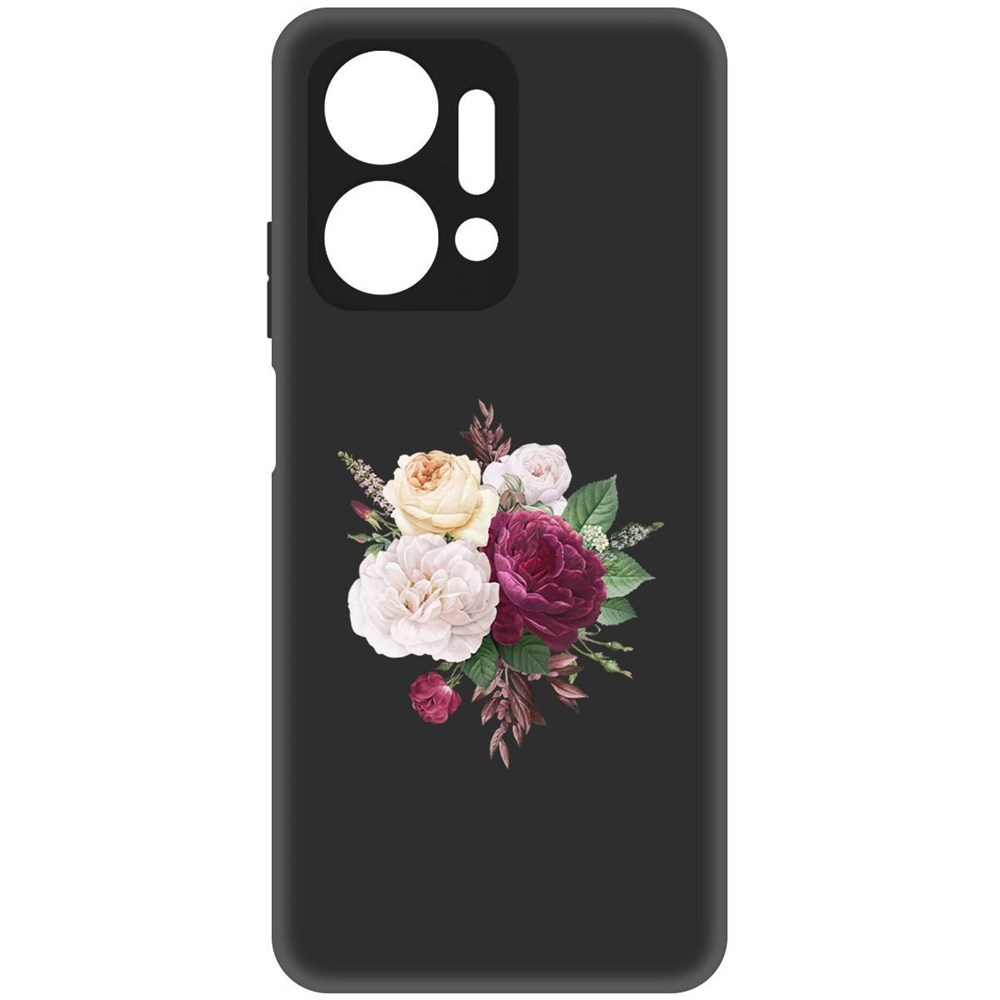 

Чехол-накладка Софт Цветочная композиция для Honor X7a, Черный