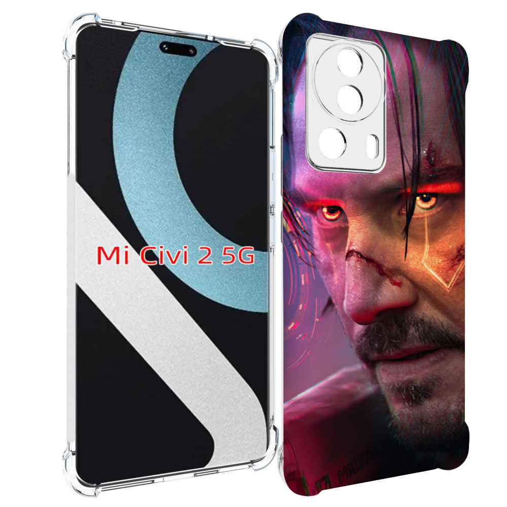 

Чехол MyPads cyberpunk 2077 Джонни Сильверхенд для Xiaomi Civi 2, Прозрачный, Tocco