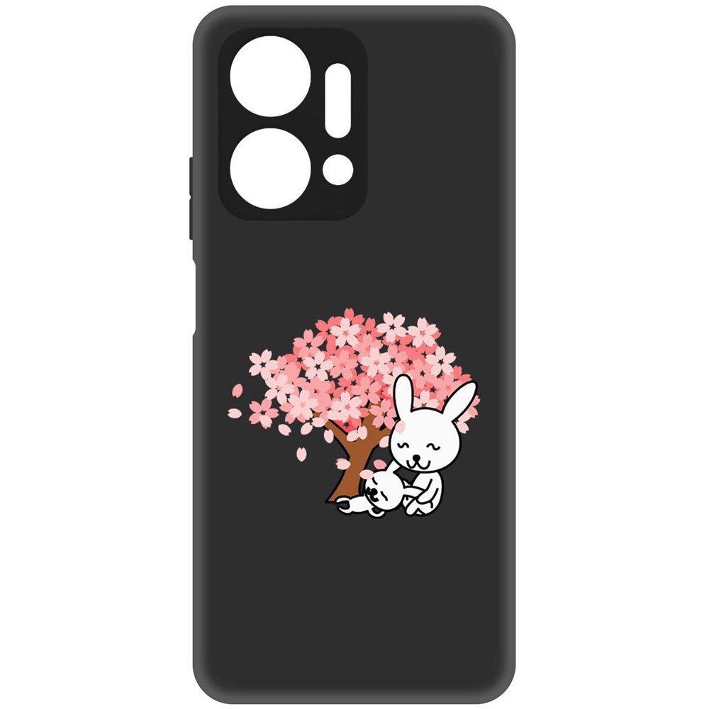

Чехол-накладка Софт Кролики для Honor X7a, Черный