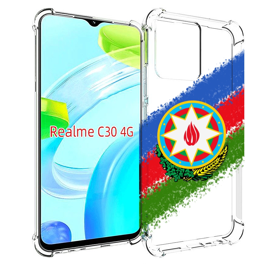 Чехол MyPads герб флаг Азербайджана для Realme C30 4G / Narzo 50i Prime